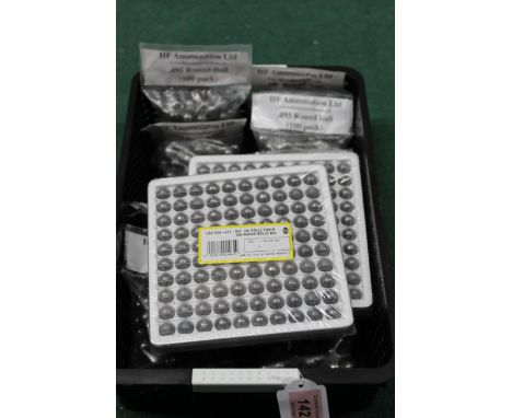 Two hundred Pedersoli .411 round balls with eight x 100 HF Ammunition Ltd .495 round balls (new old stock)
