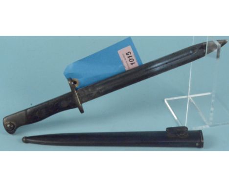 A 'Mauser' model 1902 knife bayonet with scabbard (this example for Siam)