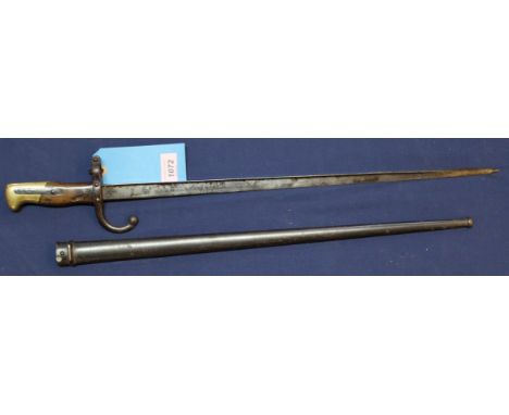 A French model 1874 bayonet (dated 1877) with scabbard