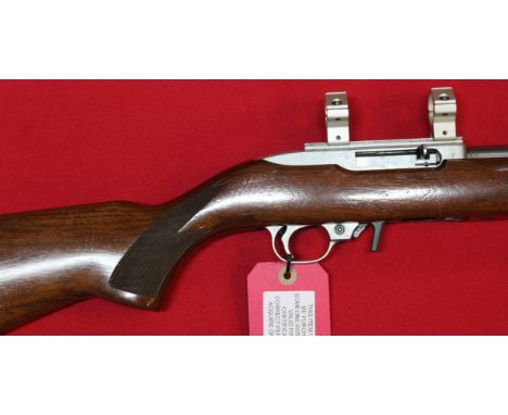 A Ruger 10/22 .22 r/fire self loading rifle, S/No.242/24425 complete with scope mounts, this item can only be purchased by so
