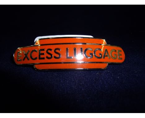North Eastern region enamel railway "Excess Luggage" totem cap badge by JR Gaunt London 