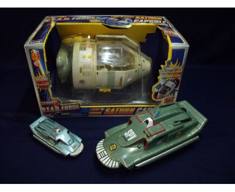 Boxed The Cops Star Force light and sound Saturn capsule, Captain Scarlet Spectrum pursuit vehicle and other similar larger v