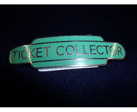 Southern region enamel "Ticket Collector" totem railway cap badge by JR Gaunt London 