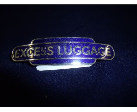 Midland region enamel "Excess Luggage" railway totem cap badge by JR Gaunt London 