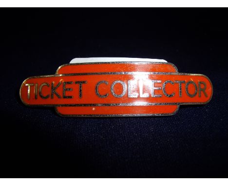 Railway enamel North East region "Ticket Collector" totem cap badge by JR Gaunt London 