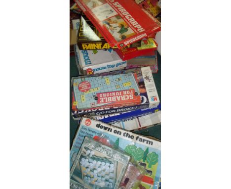 Extremely large collection of vintage board games, puzzles etc including Mousetrap, Treasure of the Pharaoh, Down on the Farm