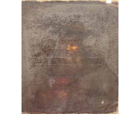 IN THE STYLE OF REMBRANDT, "Portrait of a Bearded Man", O.O.C., unframed, 29" (74cm)h x 25" (63cm)w. (1) 