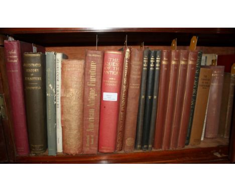 A COLLECTION OF EARLY BOOKS, mainly relating to antique furniture, including An Introduction to Old English Furniture, BY W.E