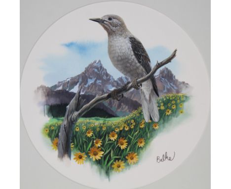 Don Balke (North Carolina, B. 1933) "Clark's Nutcracker" Signed lower right. Original Watercolor on Illustration Board. Prove