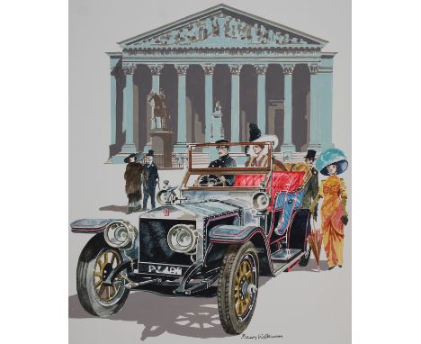 Barry Wilkinson (British, B. 1923) "Great Britain -- 1911 Rolls-Royce Silver Ghost" Signed lower right. Original Watercolor p