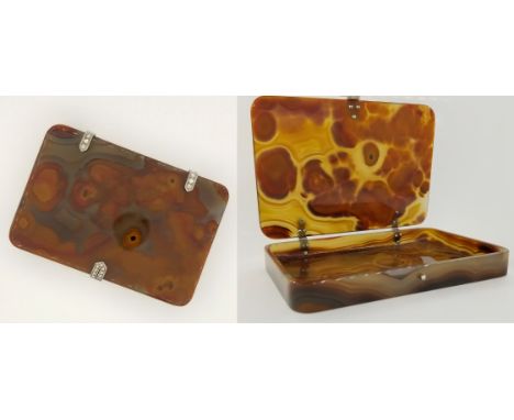 Art Deco Agate/Diamond Set Cigarette Case. Appears to be unmarked. In the style of Cartier. Total Weight: 78.3 grams. Dimensi