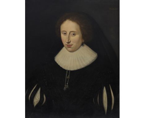 Attributed to Adam de Colone,  Dutch 1572-1651- Portrait of a lady identified as Lady Margaret Hay, Countess of Dunfermline, 