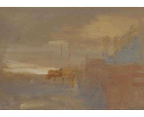 Hercules Brabazon Brabazon,  British 1821-1906- Giudecca Canal, Venice;pencil and watercolour on paper, signed with initials 