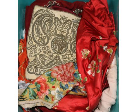 A box of textiles