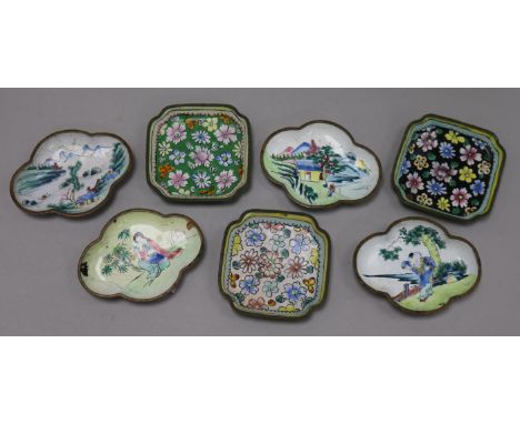 A group of Chinese Canton enamel wares