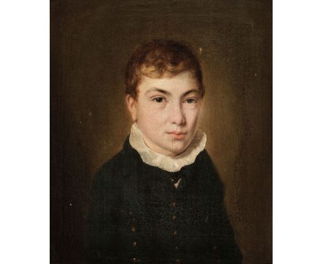 * English School. Portrait of a Boy, thought to be Thomas Bowman (1823-1906), circa 1830, oil on canvas, a portrait of a youn