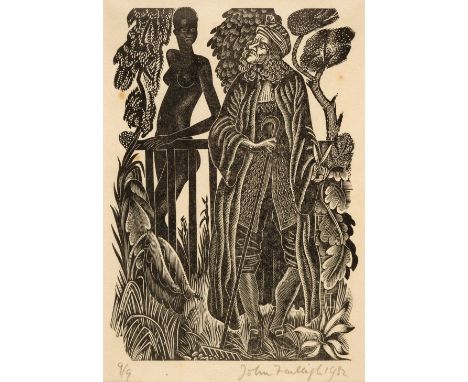 * Farleigh (John, 1900-1965). The Black Girl, 1932, wood engraving on japan, and artist's proof of the illustration for Berna