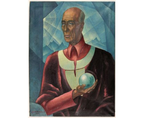 AR * Gurschner (Herbert, 1901-1975). Portrait of Algernon Blackwood, 1938, oil on canvas, signed 'Gurschner' lower left, unfr