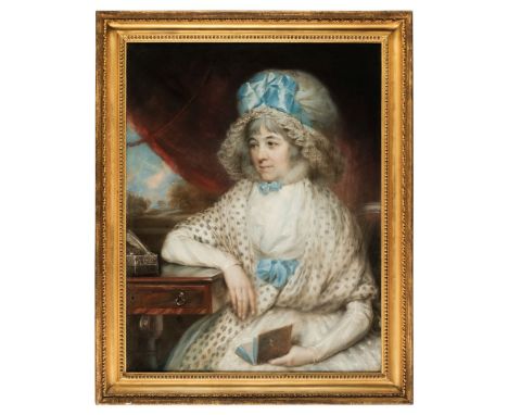 * Russell (John, 1745-1806). Portrait of a lady, traditionally identified as Miss Boddington, 1791, pastel, three-quarter len