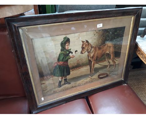 A colour lithograph entitled 'Unappreciated' 