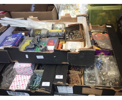 3boxes of screws, rawl plugs, car light bulbs 