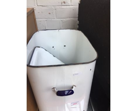 An enamel bread bin 
