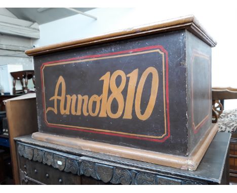 A decorated wooden trunk 