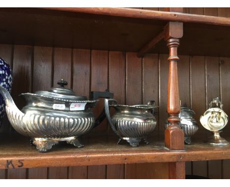 Silver plate tea service -4  pieces 