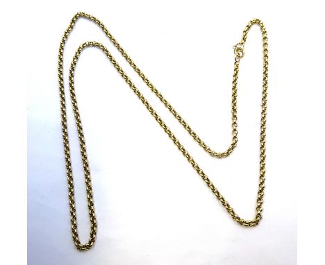 9ct gold cable chain link necklace stamped 375, approx 8.54gm Condition Report & Further Details length = 54cm Click here for