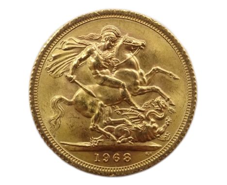 1968 gold full sovereign Condition Report & Further Details Click here for further images, condition, auction times & deliver