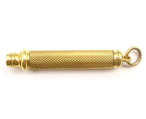 9ct gold propelling pencil with engine turned decoration by E Baker &amp; Son, Birmingham 1929 Condition Report &amp; Further