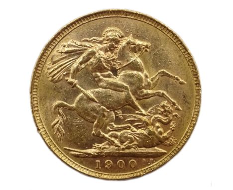 1900 gold full sovereign Condition Report & Further Details Click here for further images, condition, auction times & deliver