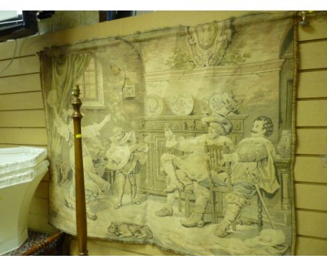 Wall hanging tapestry depicting musketeers