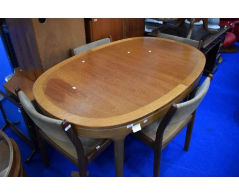 A vintage teak oval extending dining table, probably Nathan/Parker Knoll, approx 152 x 101cm