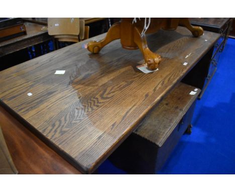 A vintage oak refectory style dining table , approx 170 x 86cm