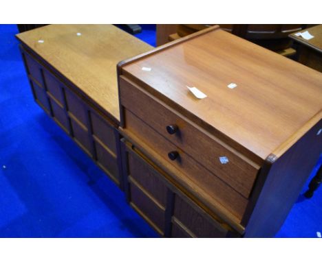 Two vintage teak Nathan units