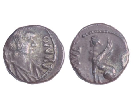 Catuvellauni and Trinovantes: Cunobelinus Sphinx silver unit. 1.26g. 11mm. Winged bust right, CVNO in front. R. Sphinx seated