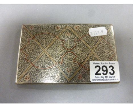 Cigarette case with inscription 'A Momento of Shwedaung 1942 from 7 Troop