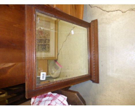 Oak Framed Mirror and another Mirror