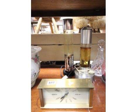 Two Original 1960's / 70's Lava Lamps and a Retro Metamec Mantle Clock