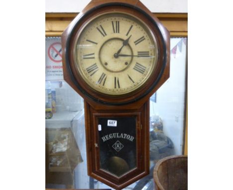 Early 20th century Mahogany Cased Regulator Wall Clock