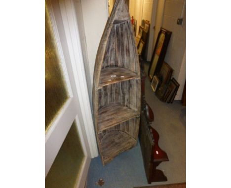 Wooden Shelf Unit in the form of a Boat