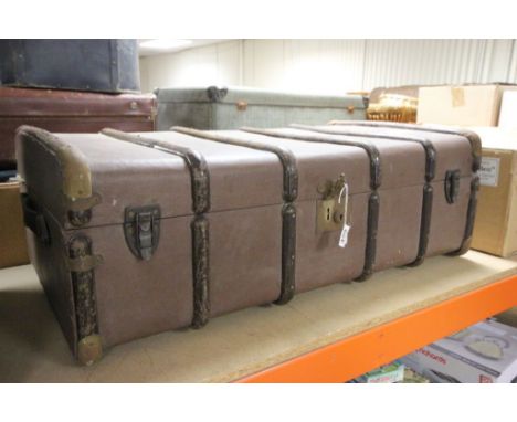 Vintage Wooden Bound Travelling Trunk