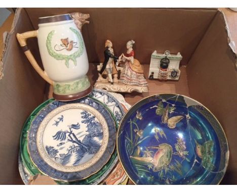Various ceramics including musical jug, Carltonware, plates