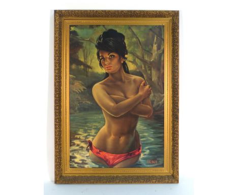 After Joseph Lynch,'Tina',lithographic print,66 x 43 cm