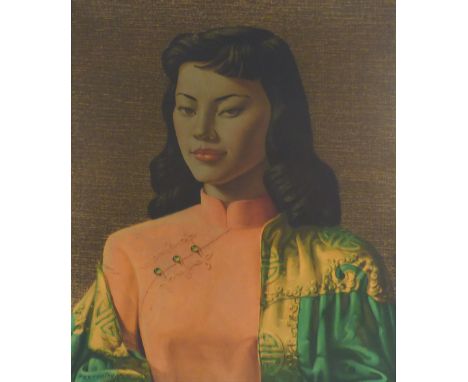 After Vladimir Tretchikoff,'Miss Wong',lithographic print,60 x 49 cm