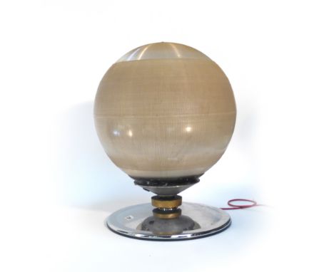 A Holophane Europe Limited 70w lamp with a spun plastic spherical shade   CONDITION REPORT:  Working order unknown. Sold as a