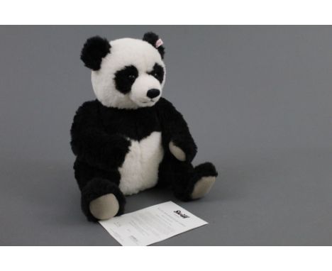 A Steiff "Su-Lin, the Giant Panda", exclusive to Danbury Mint, limited edition 25/1250, having a black/white mohair covered b