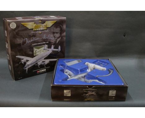 Two boxed Corgi 1:144 scale "The Aviation Archive" Frontier Airliners diecast models of Lockheed Constellation - Air India pl