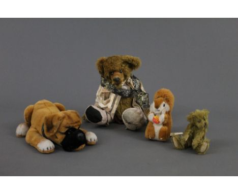 Two modern Steiff plush animals, to comprise 'Kecki' squirrel (045110) and 'Bobby' boxer dog (078101), a limited edition 'Bea